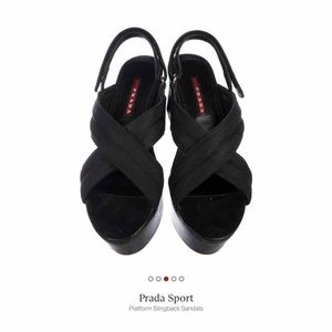 Prada wedge sandal sz 38 or US sz 8